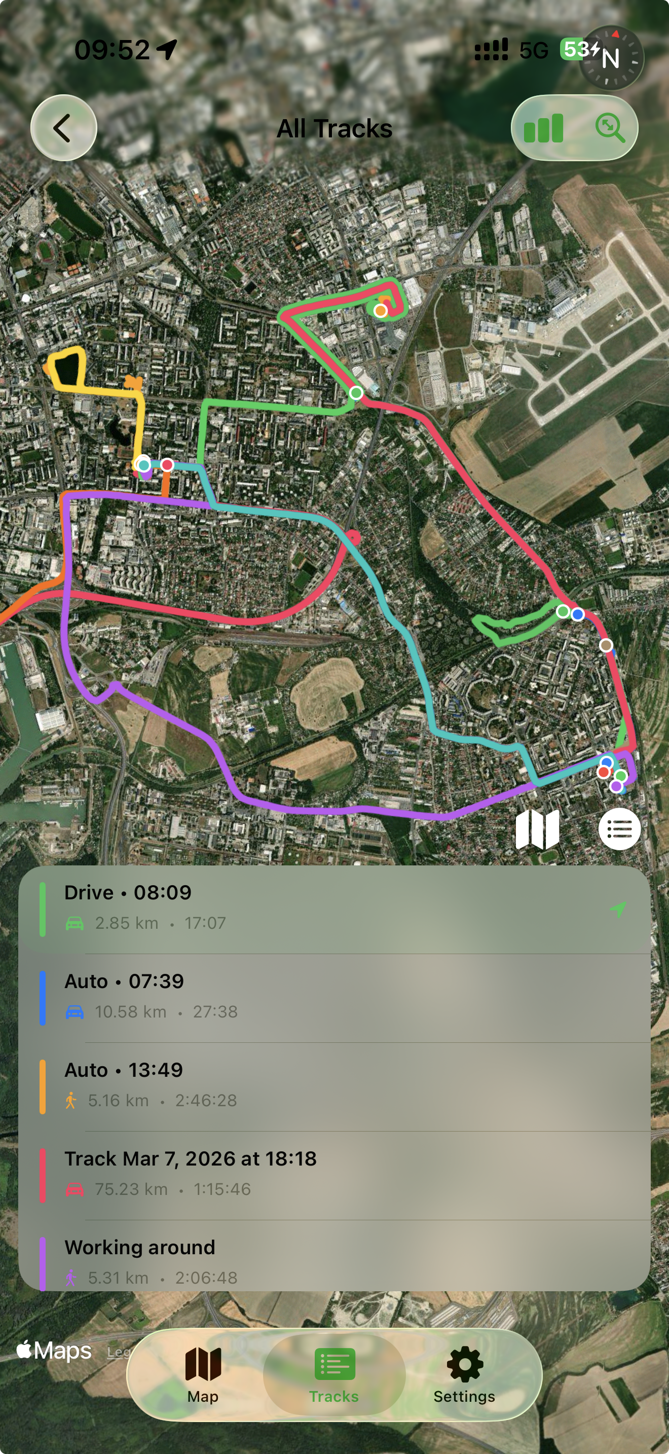 All Tracks Map